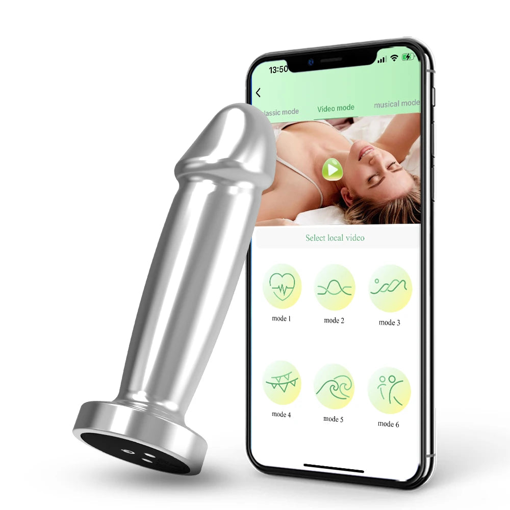 APP Controlled Butt Plug - Stainless Steel & Vibration