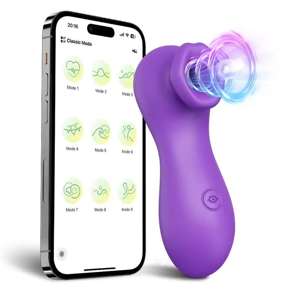 App-Controlled Clitoral Sucker with Dual Stimulation