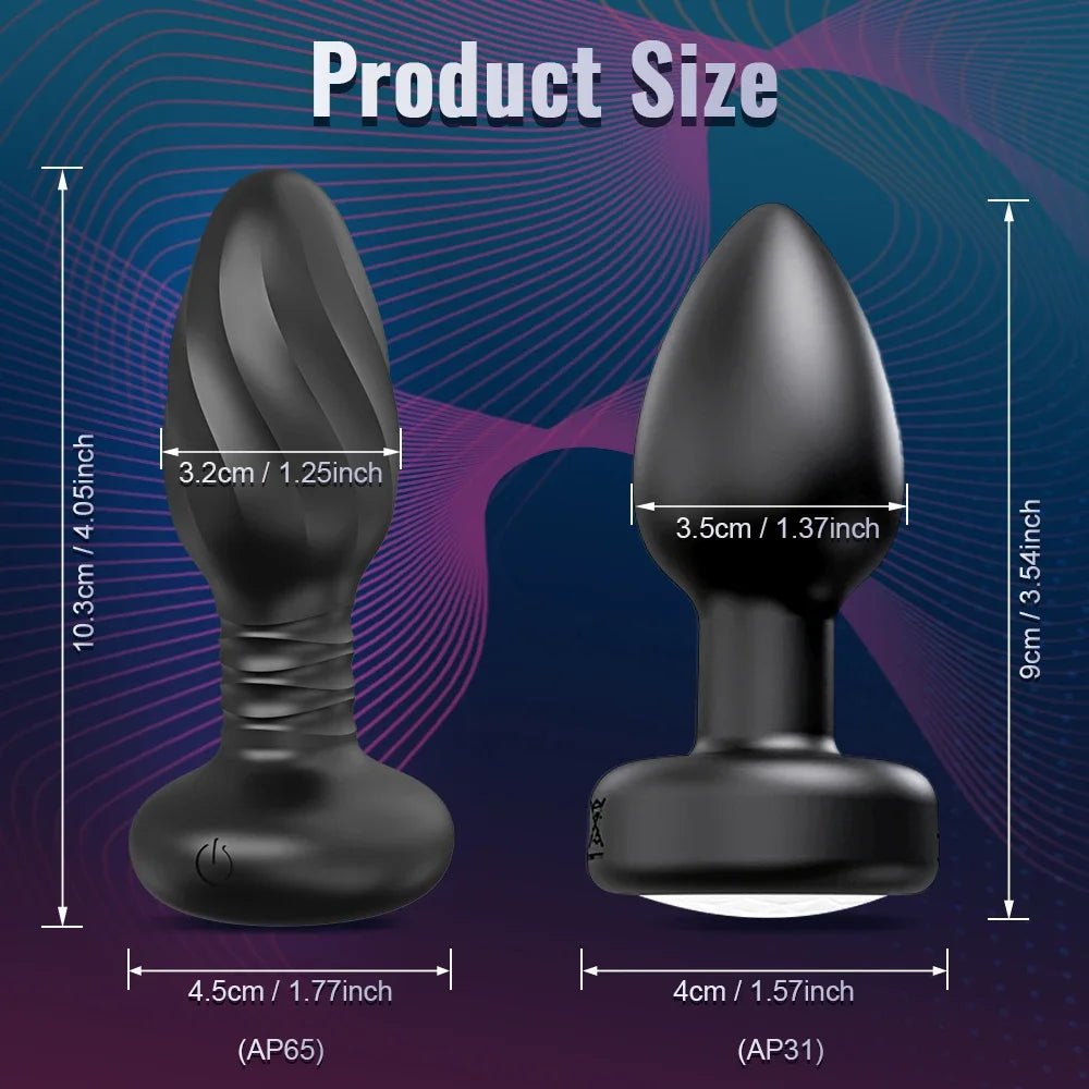 360° Rotation APP Butt Plug with LED & Wiggle Prostate Massager