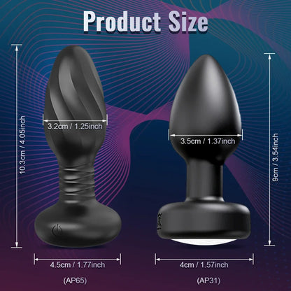360° Rotation APP Butt Plug with LED & Wiggle Prostate Massager