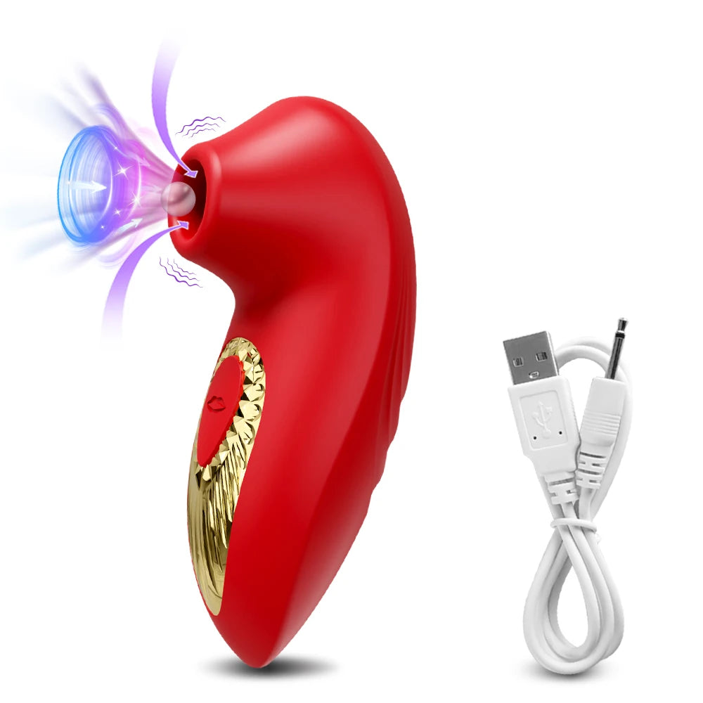 Clitoral Suction Vibrator with Nipple Stimulator for Women