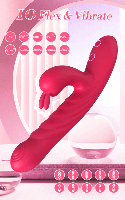 Thrusting Rabbit Vibrator for Women with G-Spot & Clitoral Stimulation