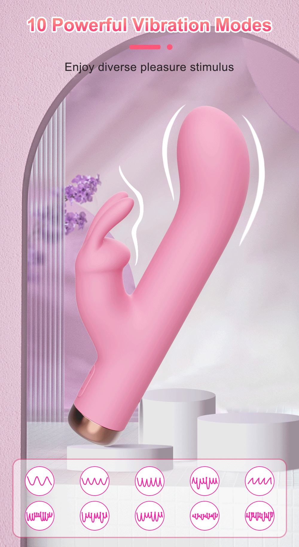 3-in-1 Rabbit Vibrator for G-Spot and Anal Pleasure
