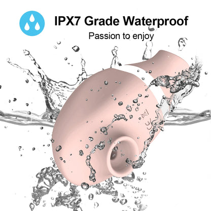  Waterproof $parkleMini portable massager being used
in a bathtub,fully submersible clitoral suction toy.