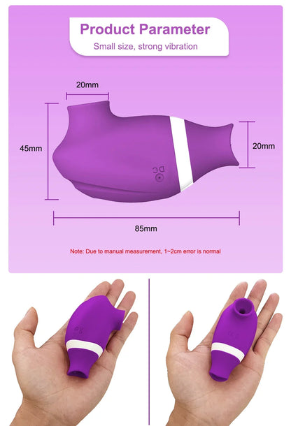  Hand-sized SparkleMini air-pulse stimulator showing
its portable design for discrete travel and self-care.