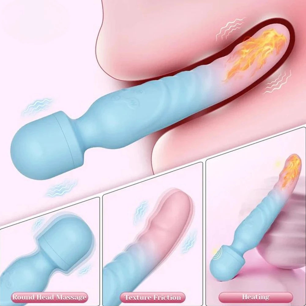 2-in-1 AV Wand for Nipple G-Spot & Clitoral Stimulation